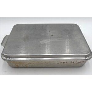 Vintage FOLEY Aluminum 9X13 Cake Pan With Snap On Aluminum Lid